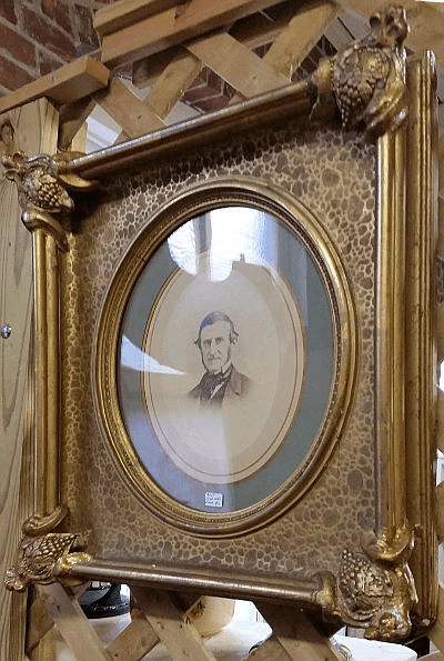 Victorian frame portrait - showing original finish luster and reflections.